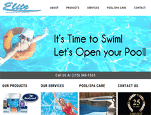 Tablet Screenshot of elite-swimmingpool.com